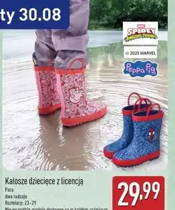 ALDI Kalosze dziewczęce 23-29 peppa pig oferta