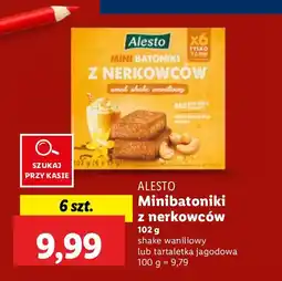 Lidl Batonik Alesto Minibatoniki z nerkowców oferta
