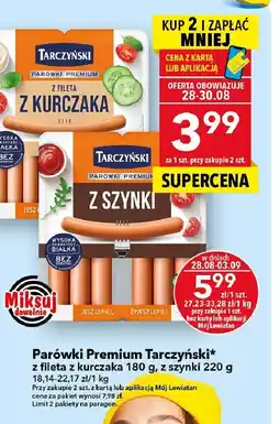 Lewiatan Parówki z kurczaka Tarczyński Premium 180g oferta