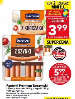 Lewiatan Parówki Premium Tarczyński oferta
