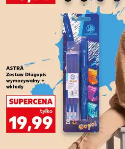 Kaufland Zestaw Długopis wymazywalny + wkłady ASTRA oferta