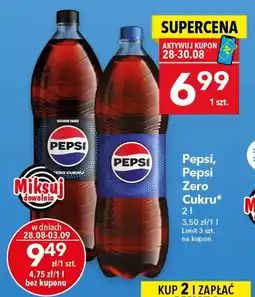 Lewiatan Pepsi, Pepsi Zero Cukru oferta