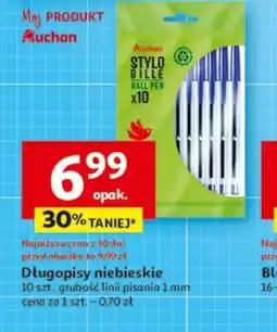 Auchan Długopisy niebieskie oferta