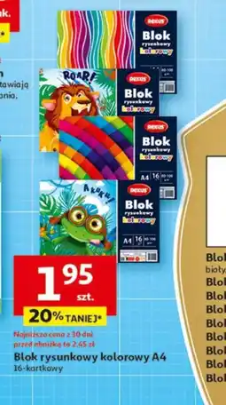 Auchan Blok rysunkowy kolorowy A4 oferta