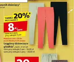 Auchan Legginsy dziewczęce gładkie oferta