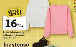 Auchan T-shirt dziewczęcy z długim rękawem oferta