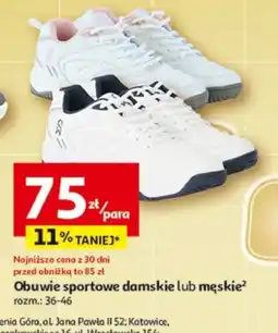 Auchan Obuwie sportowe damskie lub męskie oferta