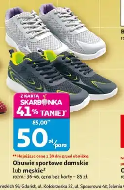 Auchan Obuwie sportowe damskie lub męskie oferta