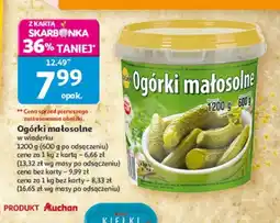 Auchan Ogórki małosolne oferta
