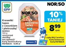 Carrefour Krewetki tapas z czosnkiem i pietruszką NORSO oferta