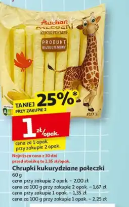 Auchan Chrupki kukurydziane pałeczki Auchan oferta