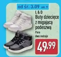ALDI Buty dziecięce z migającą podeszwą L&D oferta