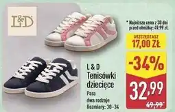 ALDI Tenisówke dziecięce 30-34 L&D oferta