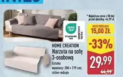 ALDI Narzuta na sofę pikowana 280 x 179 cm Home Creation oferta