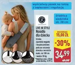 ALDI Nosidło dla dziecka Live In Style oferta