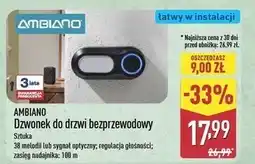 ALDI Dzwonek do drzwi bezprzewodowy Ambiano oferta