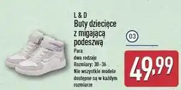 ALDI Buty dziecięce z migającą podeszwą L&D oferta