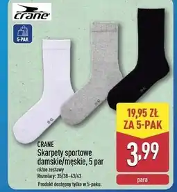 ALDI Skarpety sportowe męskie Crane oferta