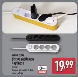 ALDI Listwa zasilająca 4-gniazdowa Workzone oferta
