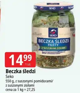 E.Leclerc Beczka śledzi filety z suszonymi ziołami Seko oferta