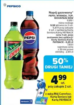 Carrefour Napój gazowany PEPSI, MIRINDA, 7UP, MOUNTAIN DEW oferta