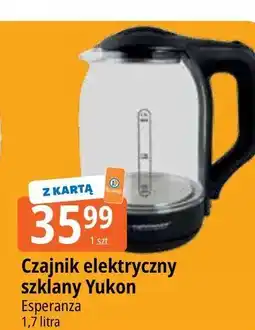 E.Leclerc Czajnik szklany yukon czarny Esperanza oferta
