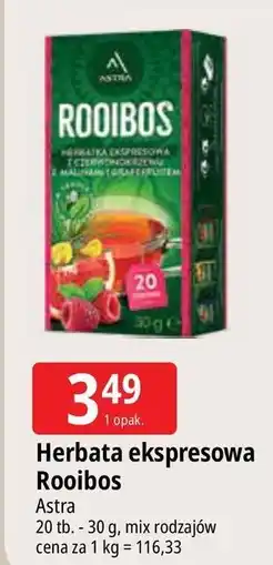 E.Leclerc Herbata malina z grapefruitem Astra Rooibos oferta
