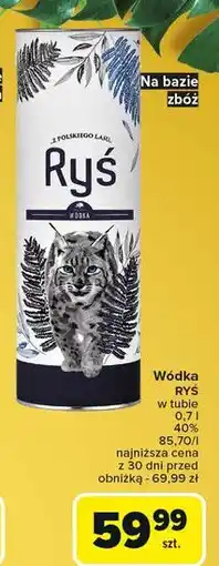 Carrefour Wódka tuba Ryś Vodka oferta