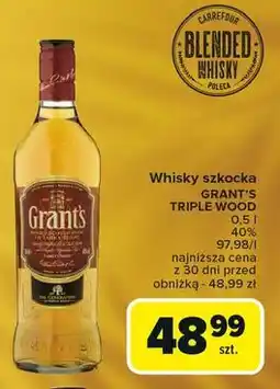 Carrefour Whisky Grant's Triple Wood oferta