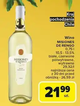 Carrefour Wino białe wytrawne Misiones D'rengo oferta