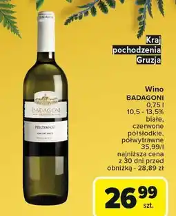 Carrefour Wino Badagoni Alazani Semi Dry oferta