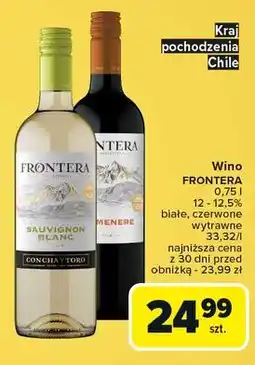 Carrefour Wino Frontera Carmenere oferta