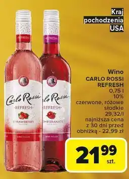 Carrefour Wino Carlo Rossi Refresh Pomegranate oferta