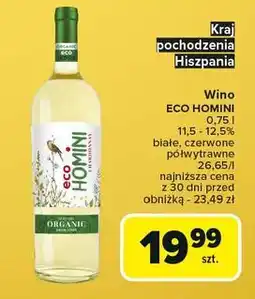 Carrefour Wino Eco Homini Chardonnay oferta