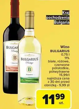 Carrefour Wino Bulgarius Prestige Semi Dry oferta
