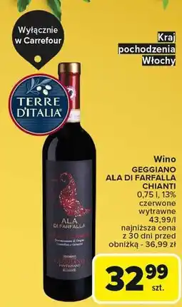 Carrefour Wino Geggiano Chianti Classico Ala Di Farfalla oferta