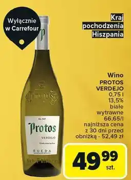 Carrefour Wino wytrawne Protos Vardejo oferta