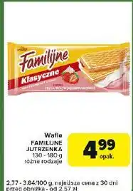 Carrefour Express Wafle truskawkowo-śmietankowe Jutrzenka Familijne oferta