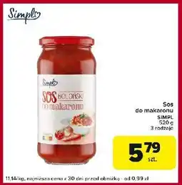Globi Sos boloński do makaronu Simpl oferta