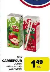 Carrefour Sok jabłko-wiśnia Carrefour Classic oferta