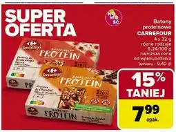 Carrefour Batony proteinowe z truskawkami Carrefour Sensation oferta