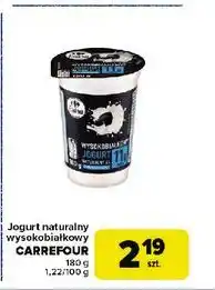Carrefour Jogurt naturalny wysokobiałkowy Carrefour Extra oferta