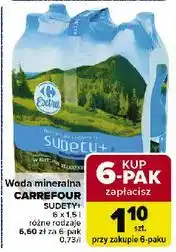 Carrefour Woda naturalna niegazowana Carrefour Sudety+ oferta