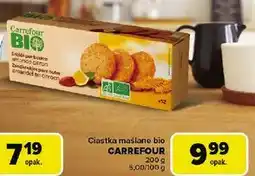 Carrefour Ciastka maślane cytrynowe z migdałami Carrefour Bio oferta