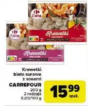Carrefour Krewetki białe surowe z sosem chilli Carrefour Extra oferta