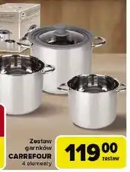 Carrefour Komplet garnków nierdzewnych Carrefour oferta