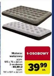 Carrefour Materac welurowy 191 x 137 22 cm oferta