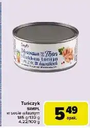 Carrefour Tuńczyk w kawałkach sosie własnym Simpl oferta