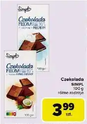 Carrefour Czekolada mleczna z nadzieniem mlecznym Simpl oferta