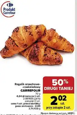 Carrefour Rogalik orzechwo-czekoladowy Carrefour oferta